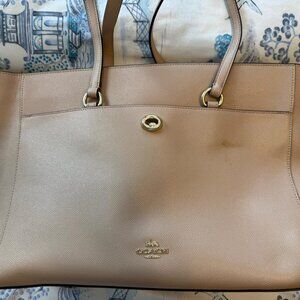 Coach Tan Leather Tote Bag